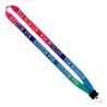 3/4" Tie Dye Lanyard with Plastic Clamshell & O-Ring
