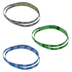 1" Dye-Sublimated Stretchy Elastic Headband with two 1/2" Bands