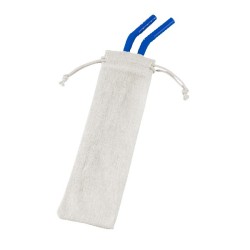Reusable Stainless Steel Two Straw Set