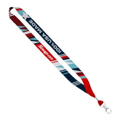 USA Made 0.75" Dye-Sublimated Lanyard with Zinc Crimp & Zinc Split-Ring