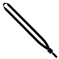 1/2" Smooth Nylon Lanyard with Plastic Clamshell & Bulldog Clip
