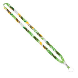 IMPORT Rush 1/2" Dye-Sublimated Lanyard with Silver Crimp & Split-Ring