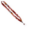 3/4" Dye-Sublimated Lanyard with Silver Tone Metal Crimp & Split Ring