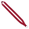 3/4" Polyester Lanyard with Sewn Silver Metal Split-Ring