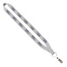 3/4" Polyester Lanyard with Sewn Silver Metal Split-Ring