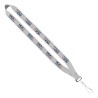 3/4" Polyester Lanyard with Sewn Silver Metal Split-Ring