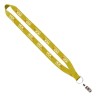 3/4" Polyester Lanyard with Sewn Silver Metal Split-Ring