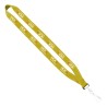 3/4" Polyester Lanyard with Sewn Silver Metal Split-Ring
