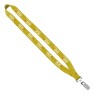 3/4" Polyester Lanyard with Sewn Silver Metal Split-Ring