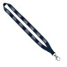 3/4" Polyester Lanyard with Sewn Silver Metal Split-Ring