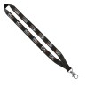 3/4" Polyester Lanyard with Sewn Silver Metal Split-Ring