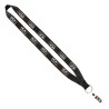 3/4" Polyester Lanyard with Sewn Silver Metal Split-Ring