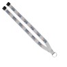 3/4" Polyester Lanyard with Sewn Silver Metal Split-Ring