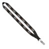 3/4" Polyester Lanyard with Sewn Silver Metal Split-Ring