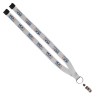 3/4" Polyester Lanyard with Sewn Silver Metal Split-Ring