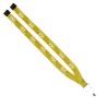 3/4" Polyester Lanyard with Sewn Silver Metal Split-Ring