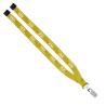 3/4" Polyester Lanyard with Sewn Silver Metal Split-Ring