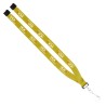 3/4" Polyester Lanyard with Sewn Silver Metal Split-Ring