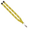 3/4" Polyester Lanyard with Sewn Silver Metal Split-Ring