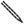 3/4" Polyester Lanyard with Sewn Silver Metal Split-Ring