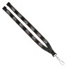 3/4" Polyester Lanyard with Sewn Silver Metal Split-Ring