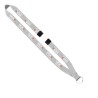3/4" Polyester Lanyard with Sewn Silver Metal Split-Ring