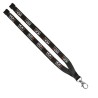 3/4" Polyester Lanyard with Sewn Silver Metal Split-Ring