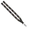 3/4" Polyester Lanyard with Sewn Silver Metal Split-Ring