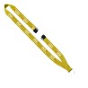 3/4" Polyester Lanyard with Sewn Silver Metal Split-Ring