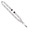 3/4" Polyester Lanyard with Sewn Silver Metal Split-Ring