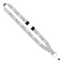 3/4" Polyester Lanyard with Sewn Silver Metal Split-Ring