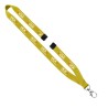 3/4" Polyester Lanyard with Sewn Silver Metal Split-Ring