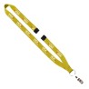 3/4" Polyester Lanyard with Sewn Silver Metal Split-Ring
