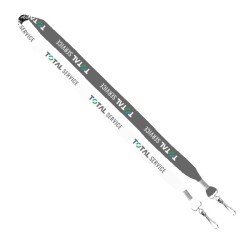 3/4" 2-Ended Dye-Sublimated Lanyard with Metal Crimp & Metal Swivel Snap Hook