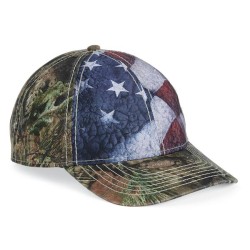 Outdoor Cap SUS100 Camo Cap with Flag Sublimated Front Panels