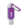 1.9 oz. Single Color Moisture Bead Sanitizer in Clear Bottle with Carabiner