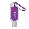 1.9 oz. Single Color Moisture Bead Sanitizer in Clear Bottle with Carabiner
