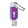 1.9 oz. Single Color Moisture Bead Sanitizer in Clear Bottle with Carabiner