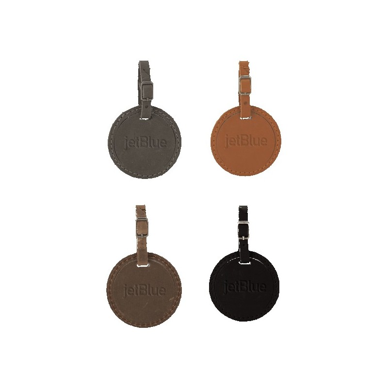Culver Round Leather Luggage Tag