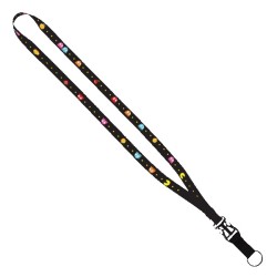5/8" Tubular Lanyard with Plastic Slide-Buckle Release & Split-Ring