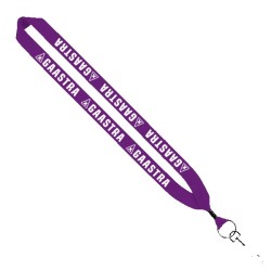 1" Cotton Lanyard with Metal Crimp & Metal Swivel Snap Hook