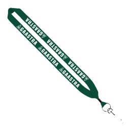 1" Cotton Lanyard with Metal Crimp & Metal Swivel Snap Hook