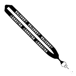 1" Cotton Lanyard with Metal Crimp & Metal Swivel Snap Hook