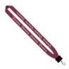 1" Cotton Lanyard with Plastic Clamshell & O-Ring