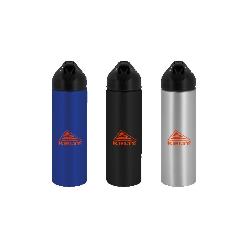 EasyFlow Recycled Aluminum Bottle w Straw Lid