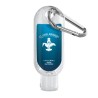 1.9 oz. Clear Sanitizer in Clear Bottle with Carabiner