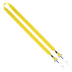 3/4" 2-Ended Polyester Lanyard with Metal Crimp & Metal Swivel Snap Hook