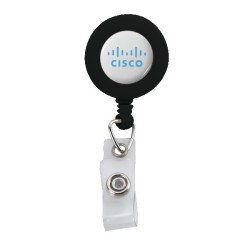 IMPORT Plastic Retractable Badge Reel with Belt Clip