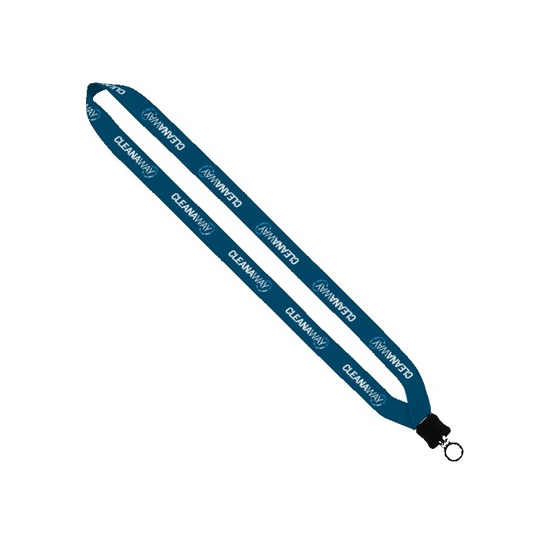 3/4" rPET Dye-Sublimated Lanyard with Plastic Clamshell and O-Ring