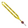 3/4" Polyester Lanyard with Metal Crimp & Retractable Badge Reel